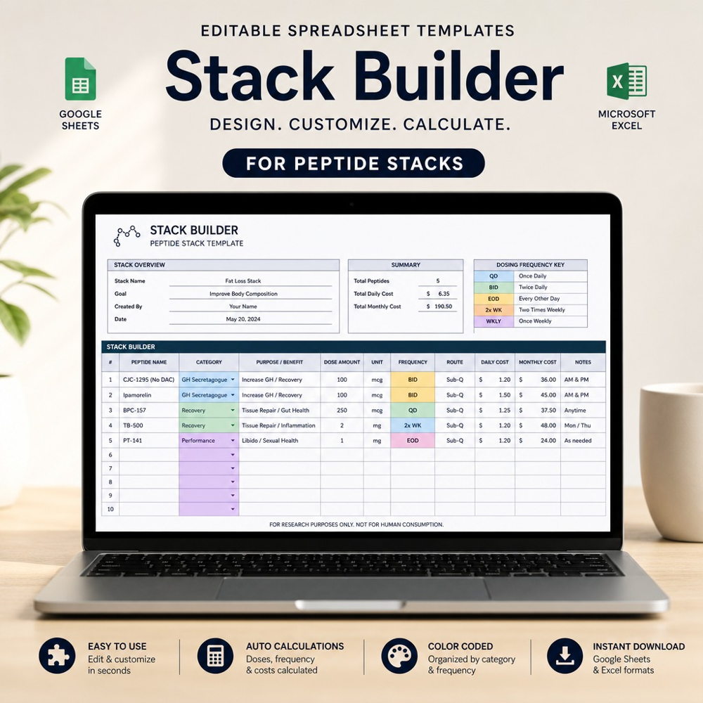 Editable Stack Builder Templates (Sheets + Excel)